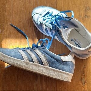Adidas White and Blue Casual Shoes
